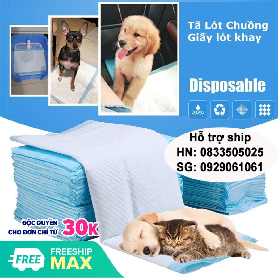 Hanpet - (Lẻ 10 miếng ) Miếng tã lót khay vệ sinh chó mèo / bỉm chó mèo /tã lót chuồng chó / giấy lót chuồng chó mèo / tã giấy lót chuồng chó, lót sàn xe/ giấy vệ sinh chuột hamster
