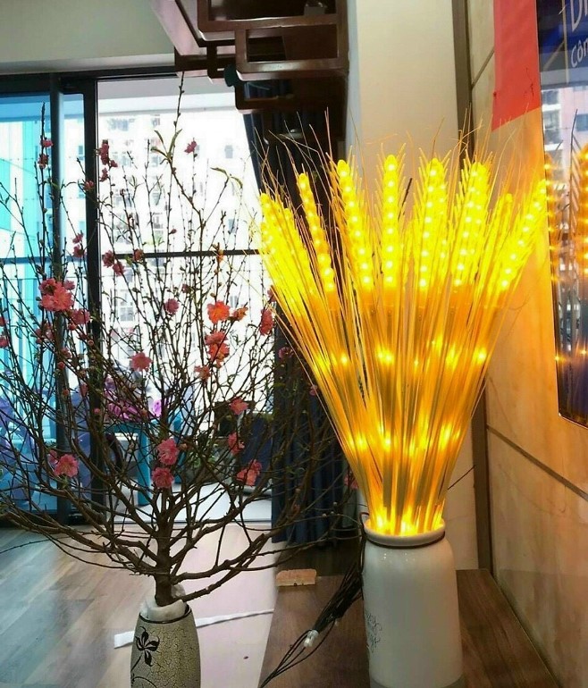 (SALE-50%)Đèn led bông lúa thần tài chất lượng Siêu đẹp,Led Bông Lúa Vàng thịnh vượng phú quý,Đèn Led Bông Lúa vàng thích hợp trang trí cửa hàng phòng khác ban thờ cực kỳ đẹp cho dịp lễ tết
