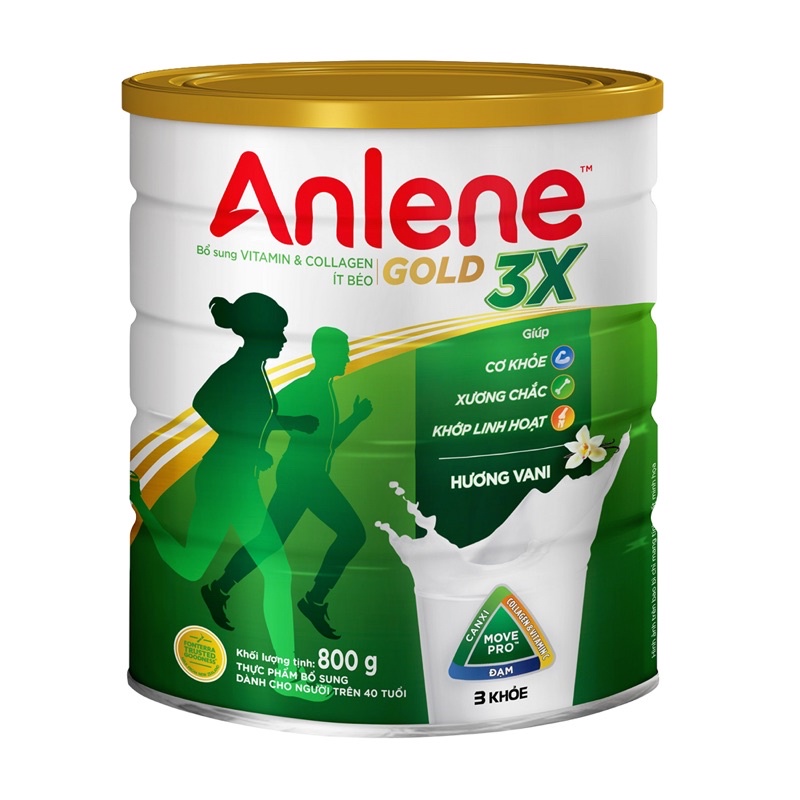 Sữa bột Anlene gold Movepro Hương Vani lon 800g ( trên 40 tuổi)