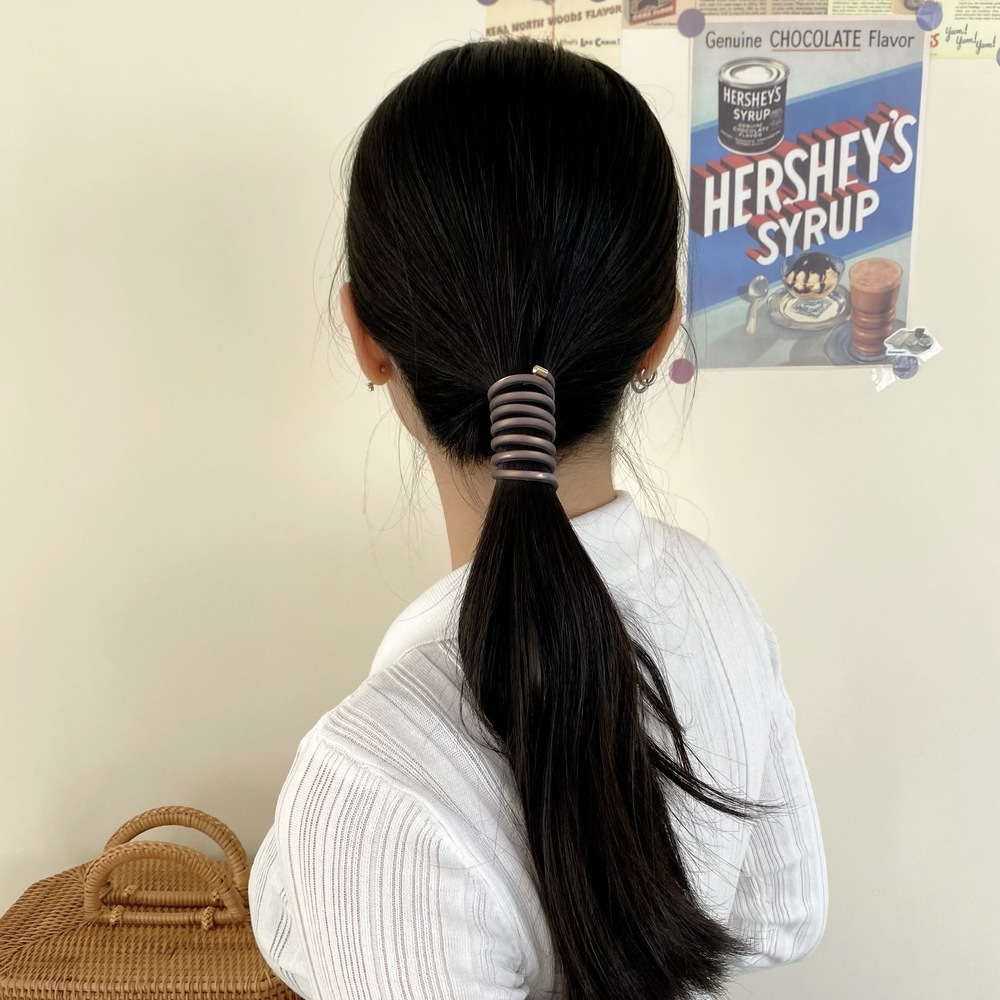 Cột tóc lò xo ánh nhũ đặc biệt Modleaf Orora spring tie Hàn Quốc