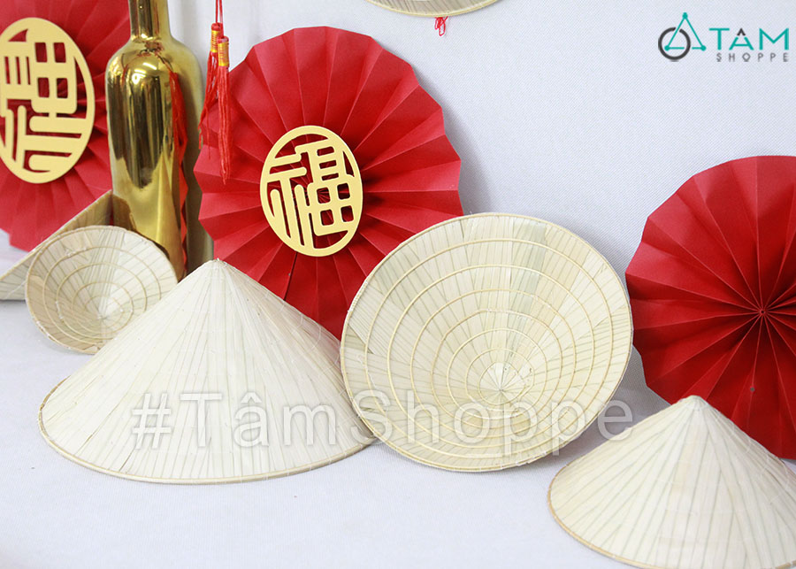 Nón lá trang trí hàng đẹp nhiều cỡ