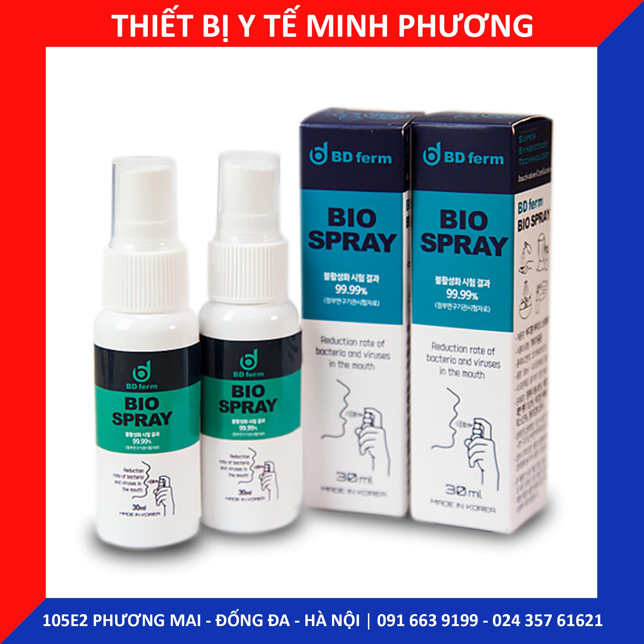 Xịt họng sinh học bd ferm bio spray 30ml hàn quốc