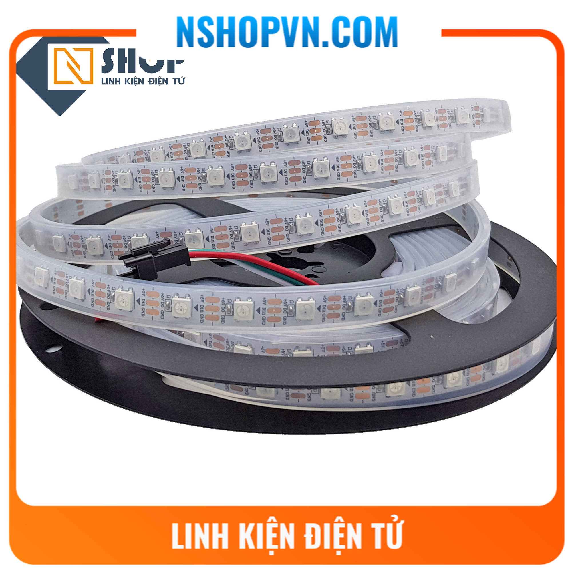 Led dây WS2812 5050 5VDC 1m 60 bóng (Không phủ epoxy - Có phủ epoxy - Bọc vỏ silicone))