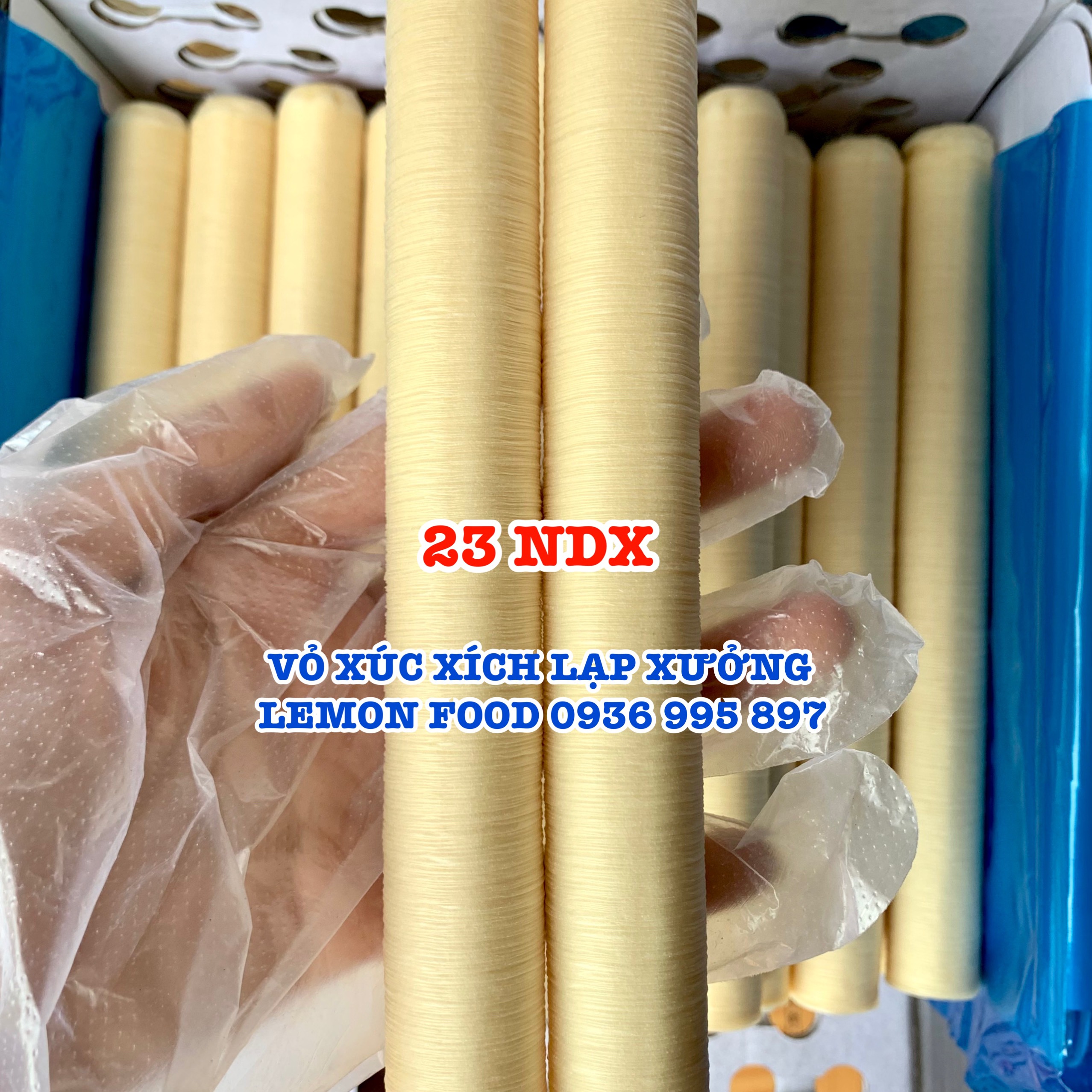 Combo 2 Collagen shells for making sausages size 23mm, type 1 NDX of Viscofan Germany