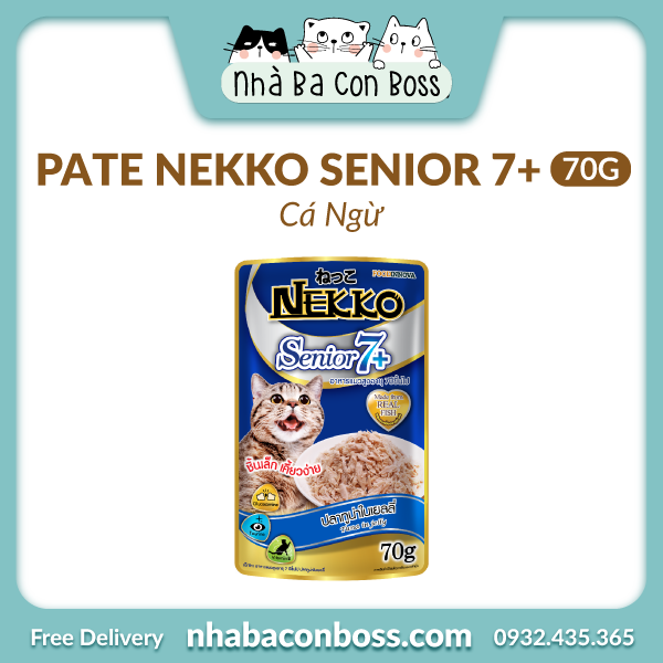 [Gói 70g] Pate Cho Mèo Nekko Senior 7+/ 11+