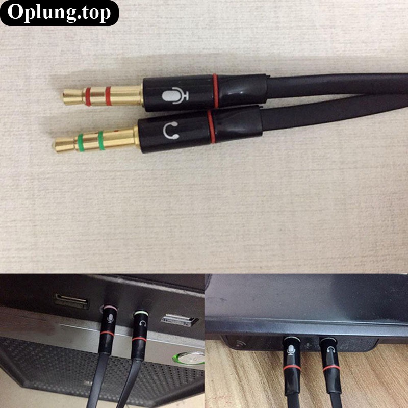 Cáp chia jack nối audio 3.5mm 1 jack cái ra 2 đực