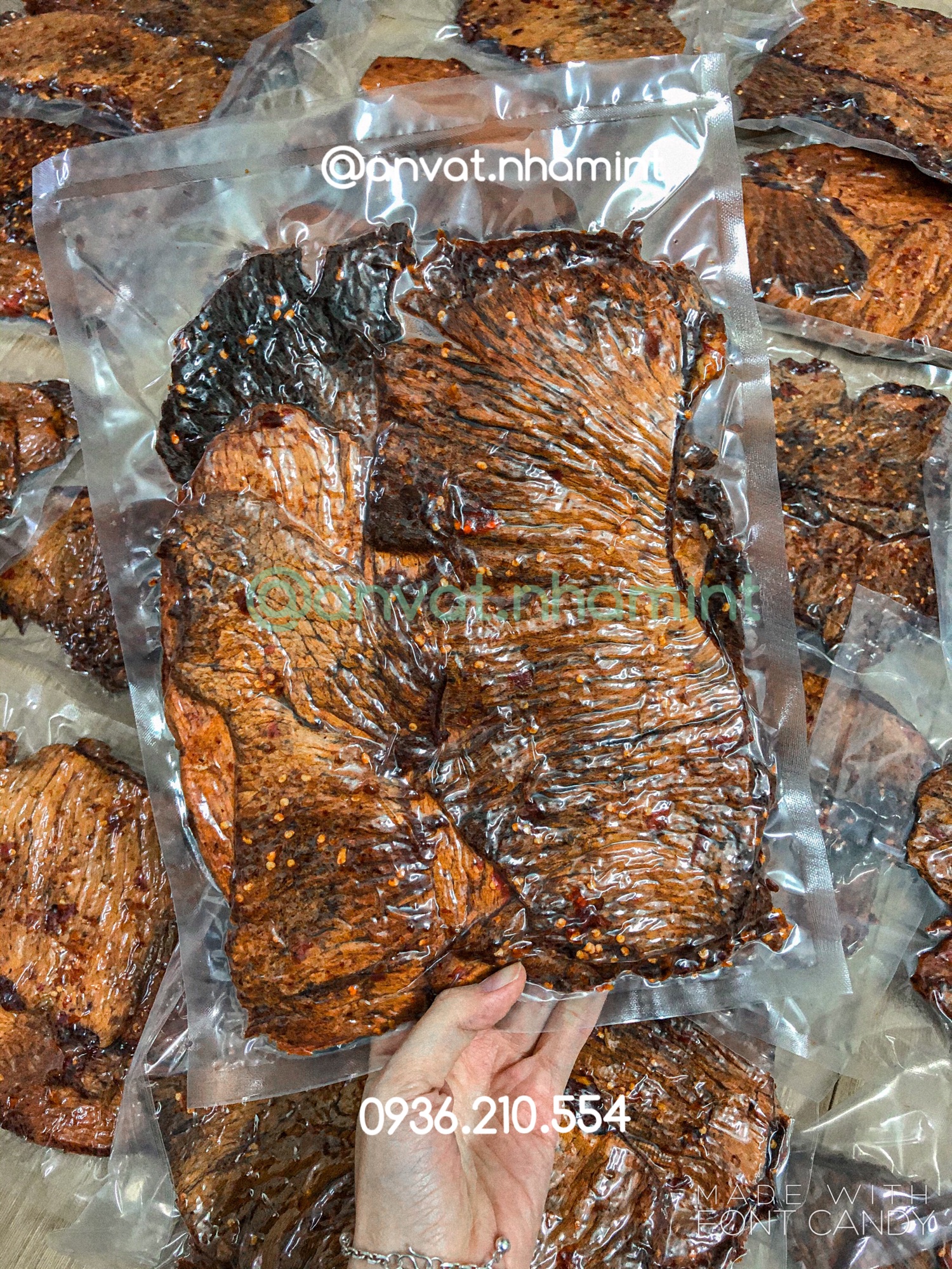 [100% thịt bò] 500gr BÒ KHÔ MIẾNG ĐÀ NẴNG - loại đặc biệt (ảnh thật)