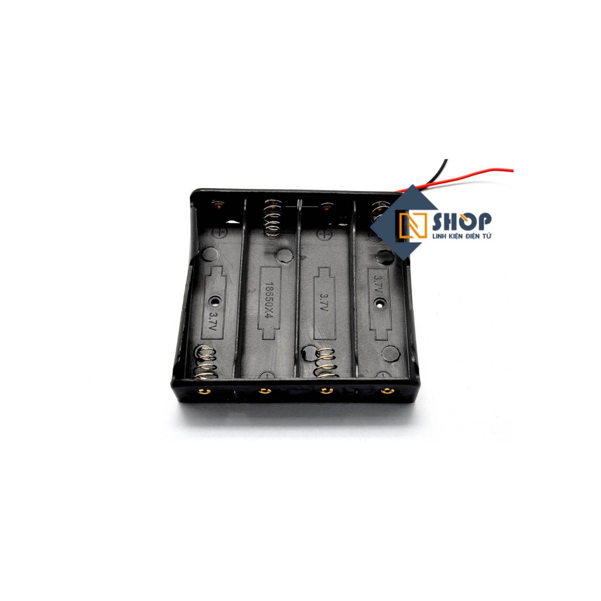 Hộp đế pin 18650 4 cell