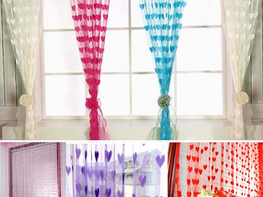 Rèm cửa trái tim (1m x 2m)