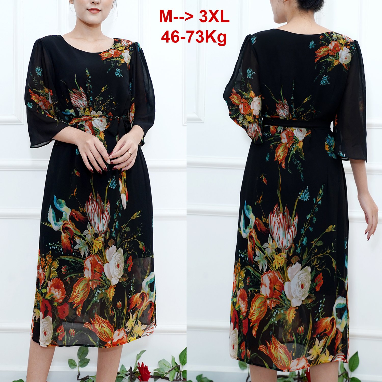 Shoppro-dress suông middle-age bigsize dress suông middle-aged designs long sleeve miss high-end-skirt dress Middle-3205 3265 3269 3285 3304 3327 3348