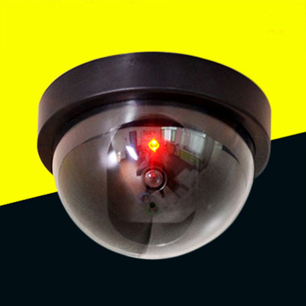 Mô phỏng ngoài trời Máy ảnh giả mái vòm giả lập với đèn LED nhấp nháy màu đỏ Giám sát video ngoài trời trong nhà