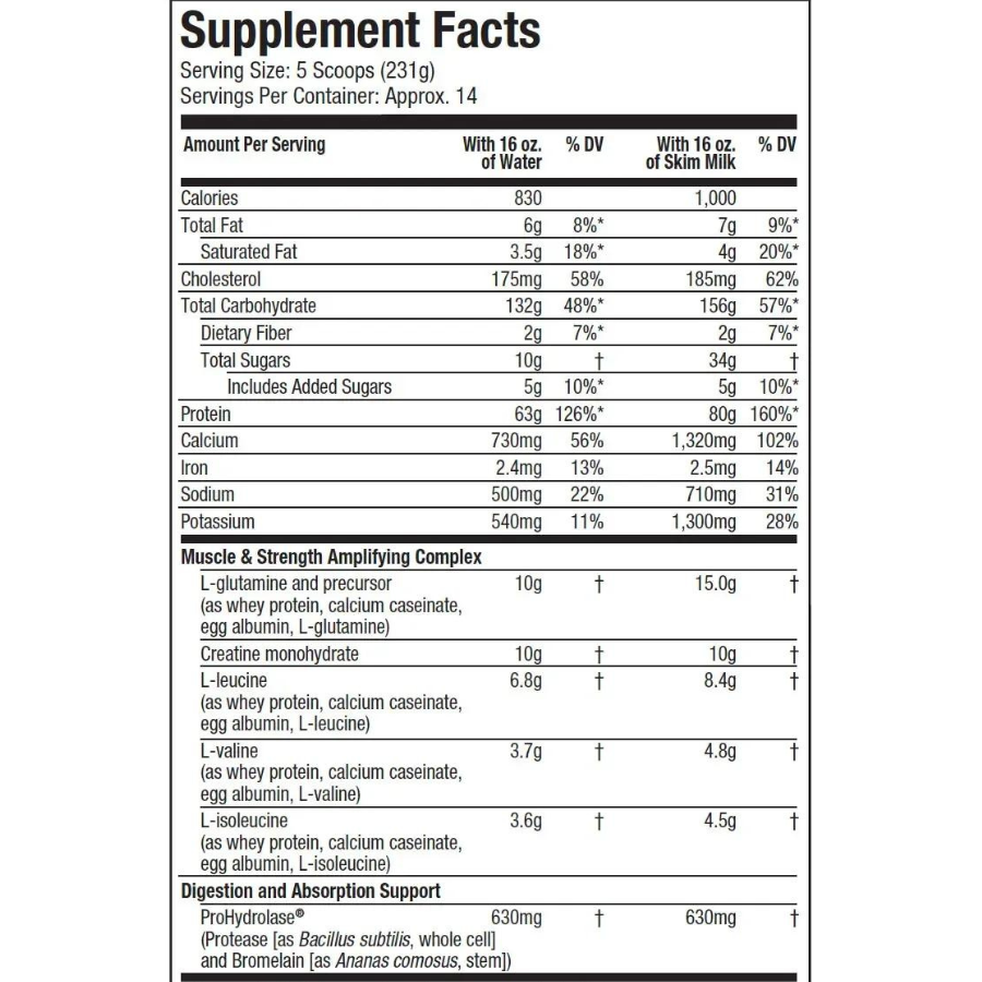 MuscleTech Mass Tech Extreme 2000 - Sữa Tăng Cân Tăng Cơ 2.7kg