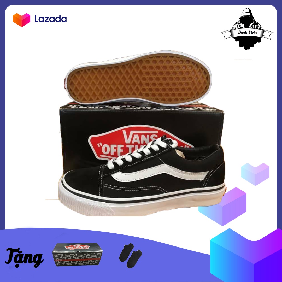 [HCM]Giày thể thao sneaker nam nữ Vans Old Skool đen[ Tặng Box + Vớ ]