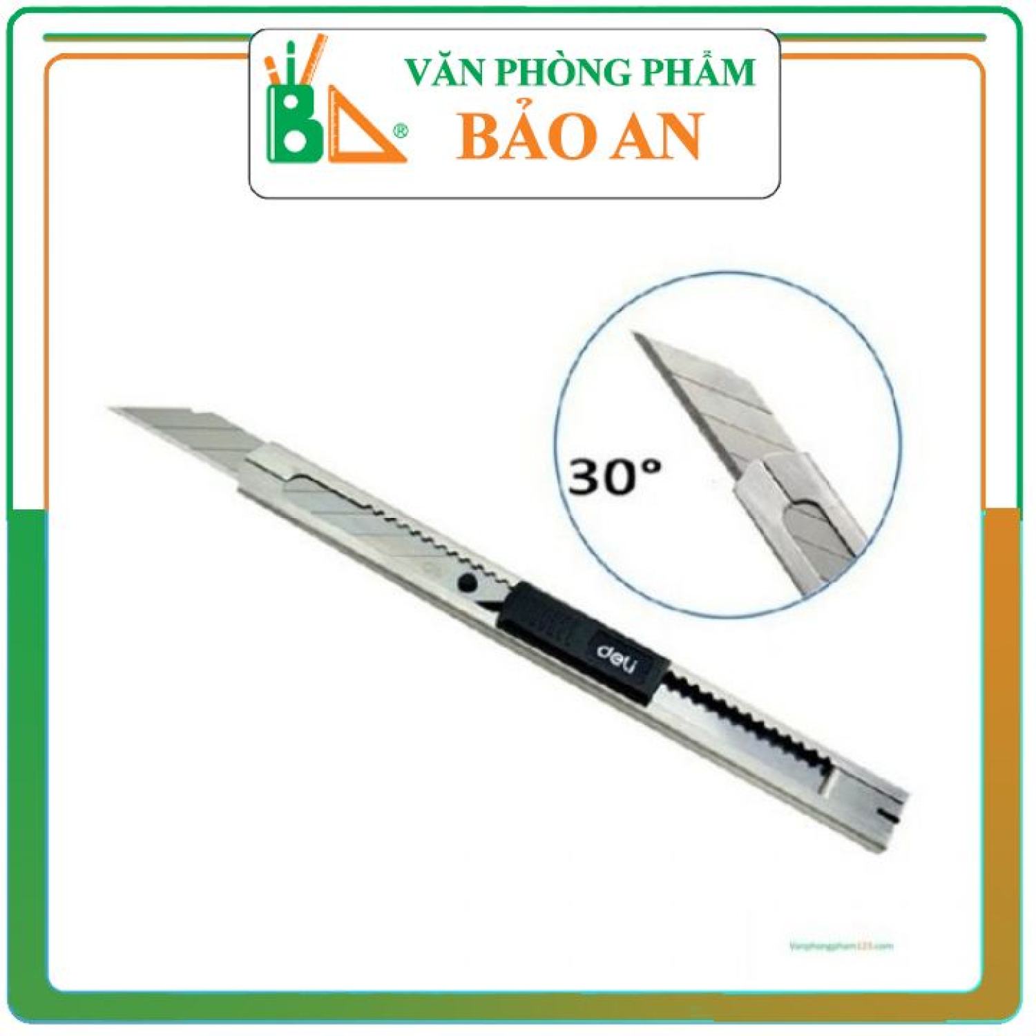 Dao trổ inox deli 2034 - lưỡi dao nhọn 30 độ