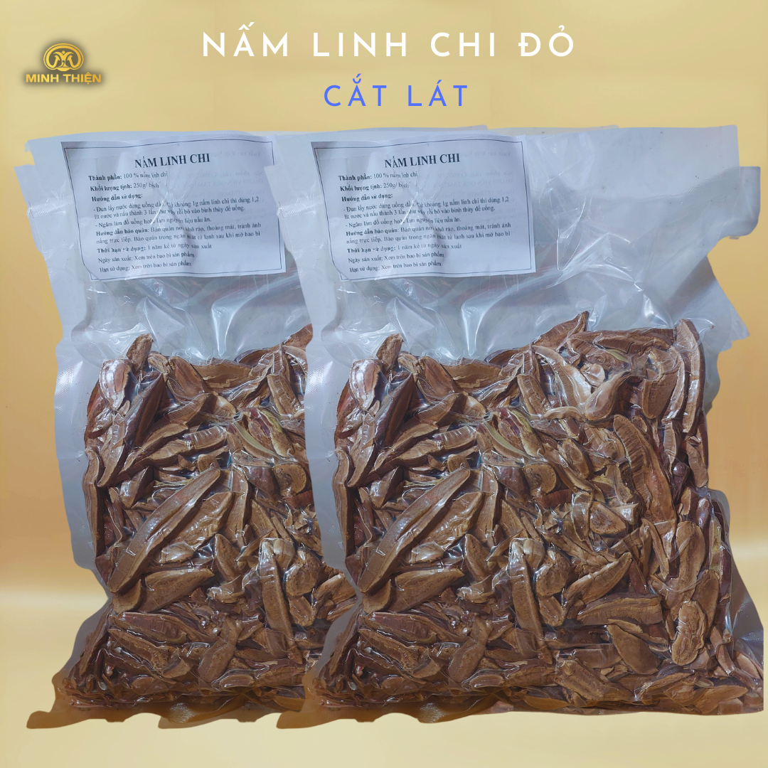 Nấm Linh Chi Đỏ cắt lát 250g Minh Thiện
