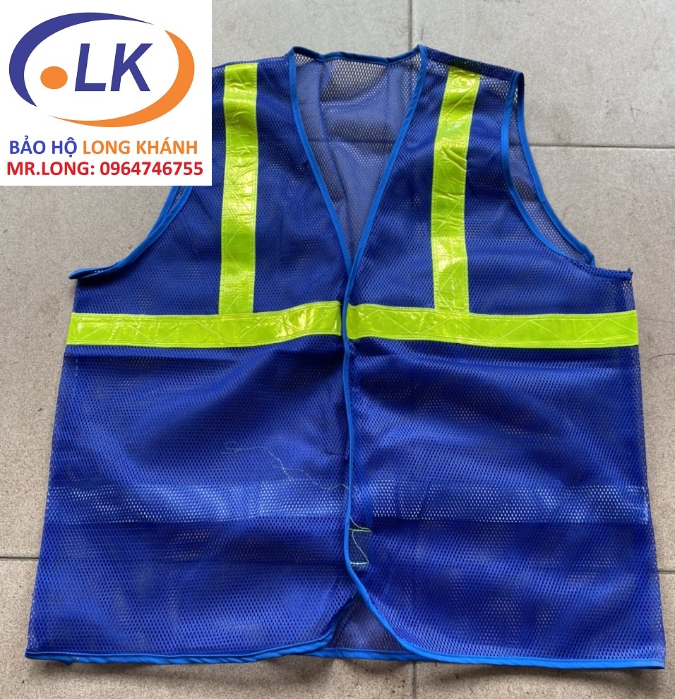 Áo lưới phản quang màu xanh lam