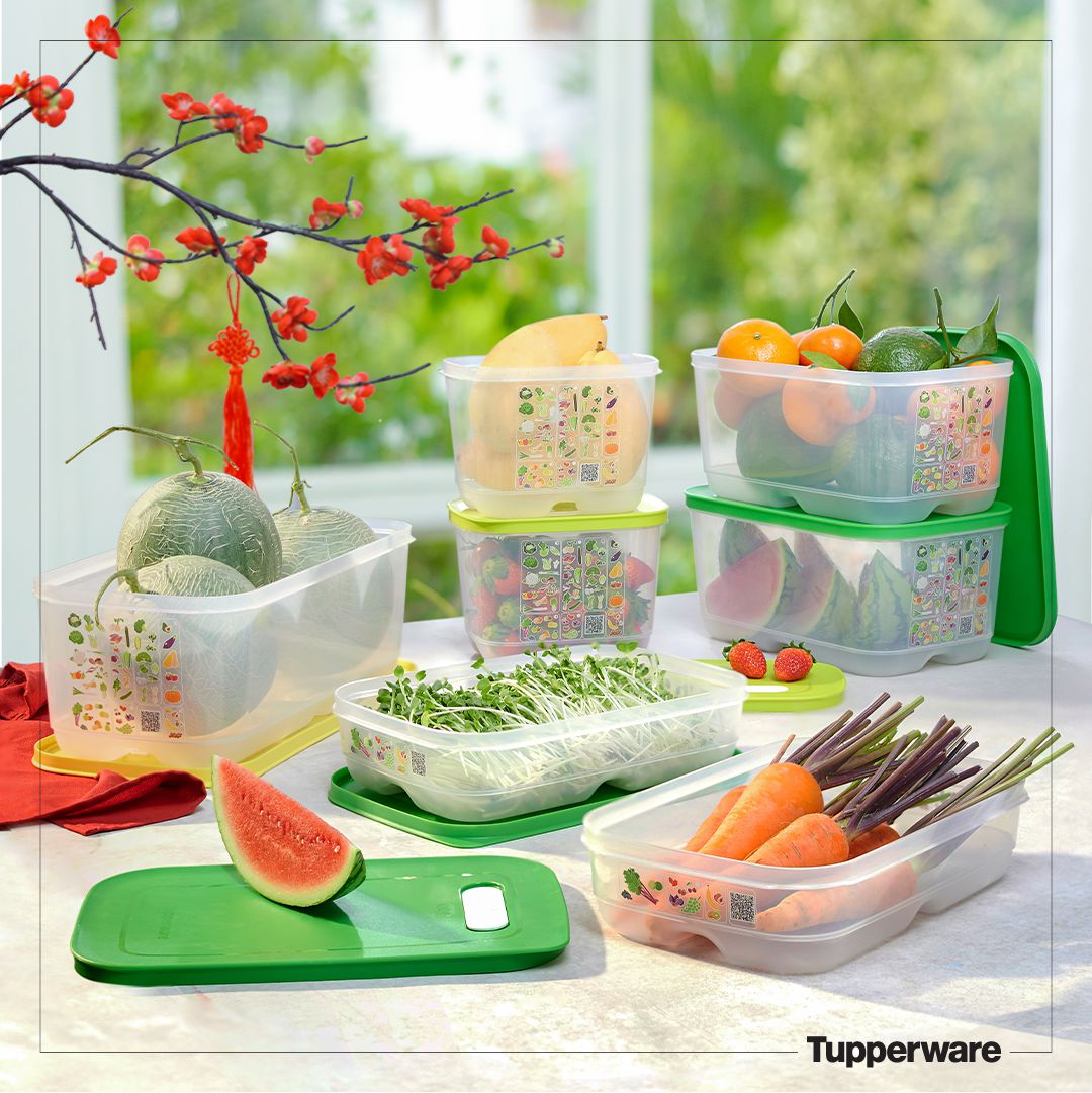 [HCM]Tupperware - Bộ hộp trữ mát cao cấp có nút hô hấp Ventsmart
