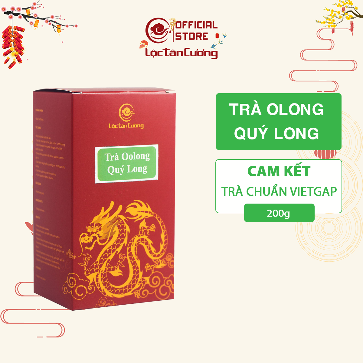 Trà oolong quý long 200g - lộc tân cương