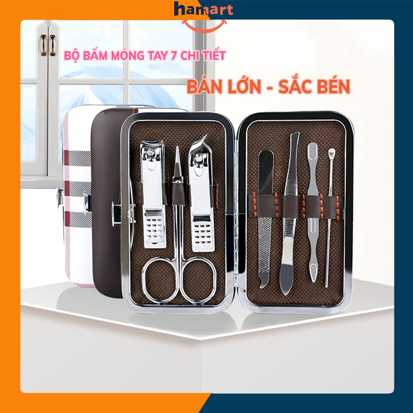 Leather box 7-piece set beauty manicure tool nail clipper nail knife set exquisite promotion gift customization