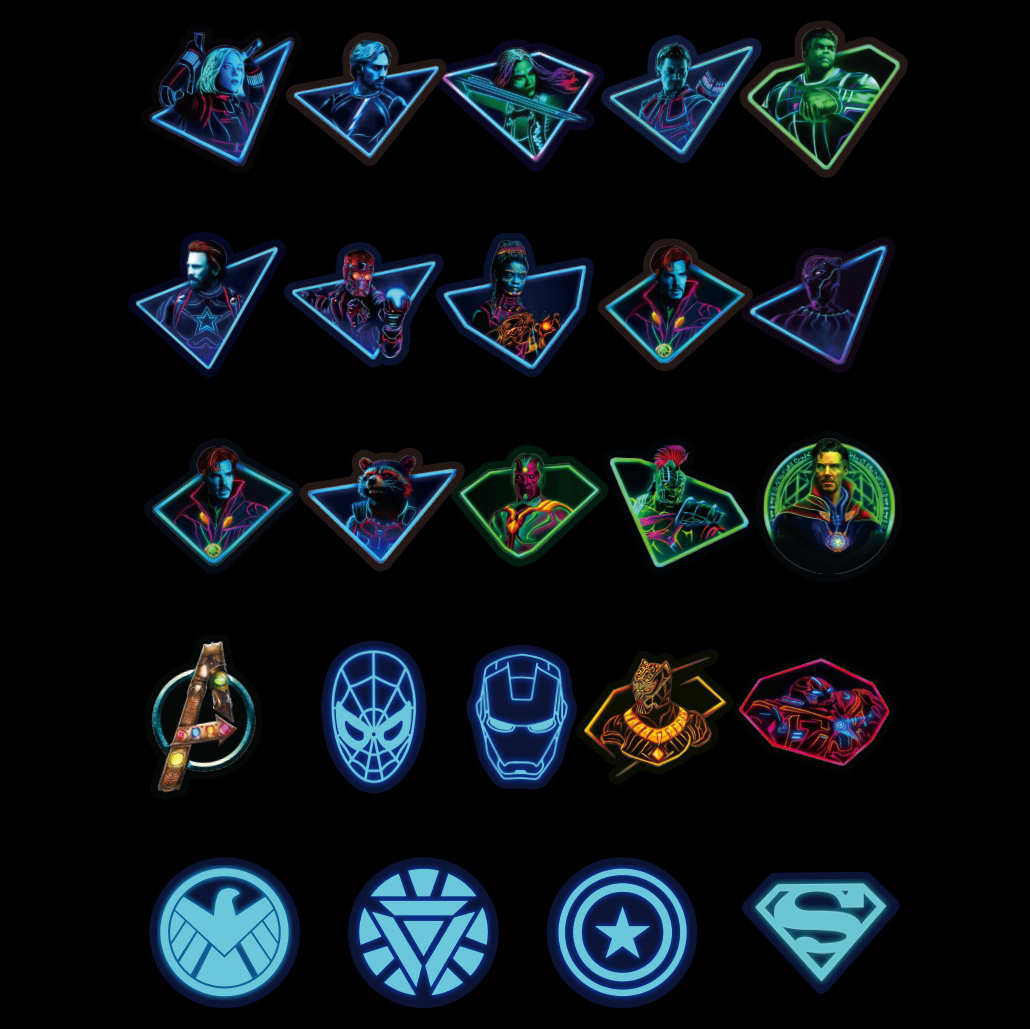 Sticker PVC Chống nước Hình dán Siêu nhân Marvel ST-018