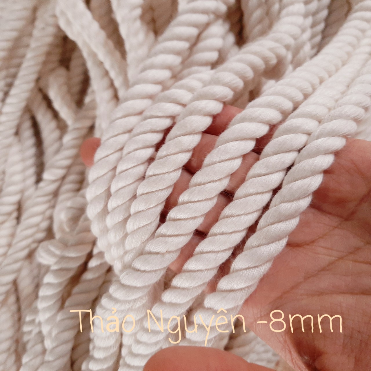 Dây thừng se macrame, dây cotton. size 2mm, 3mm... 10mm
