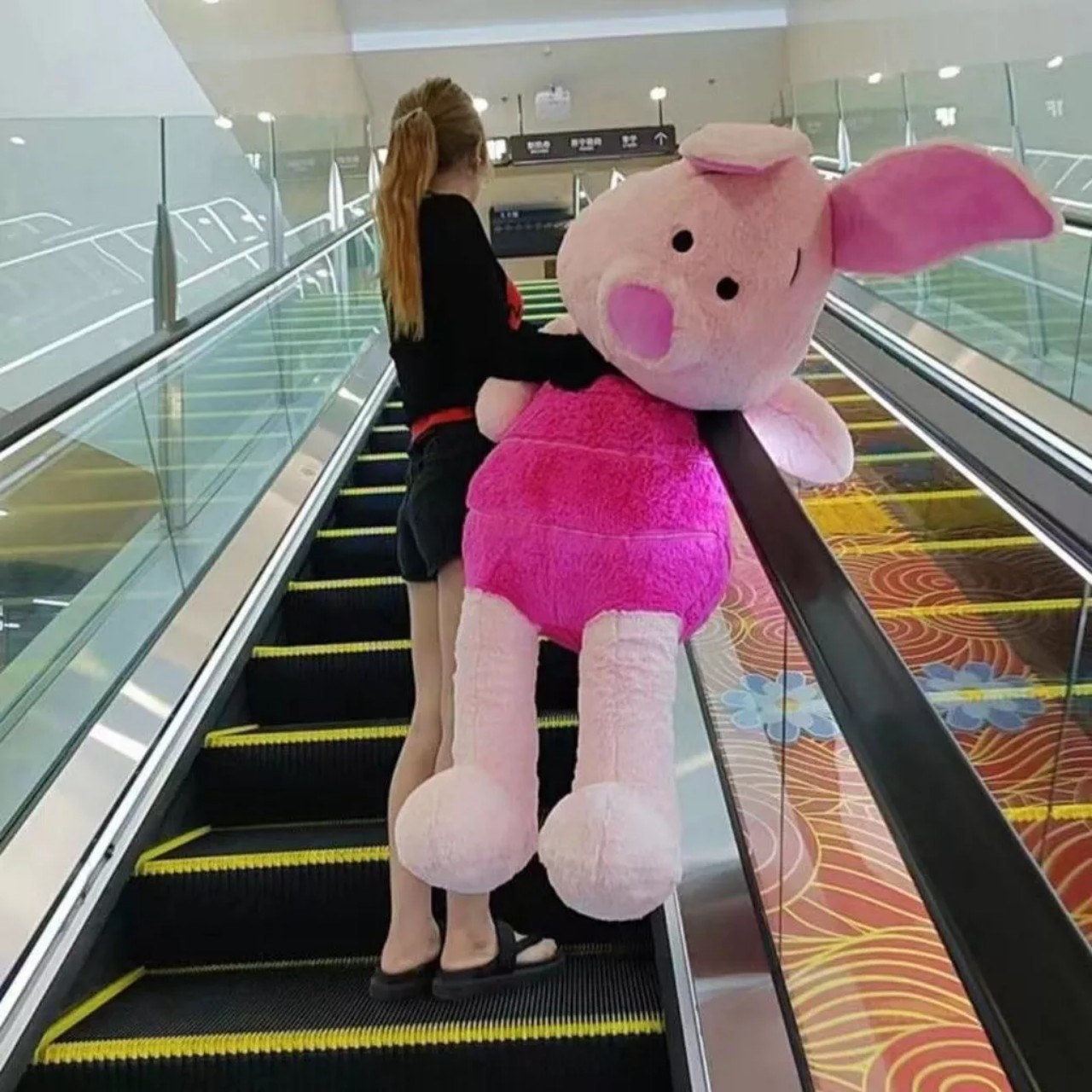 1.4m Pink Piglet Stuffed Toy, Adorable Piglet Giant Throwing Pillow