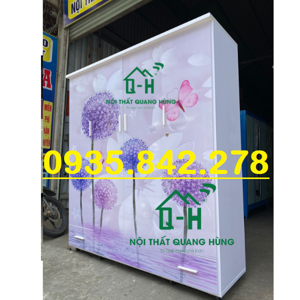 TỦ NHỰA ĐÀI LOAN 4 CÁNH CAO CẤP BAO LẮP RÁP
