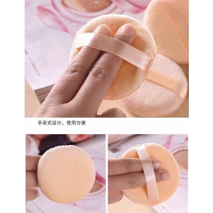 Bông Dặm Phấn Phủ , Phấn Nền , Bông Tán Phấn Tròn Dày Size 6cm