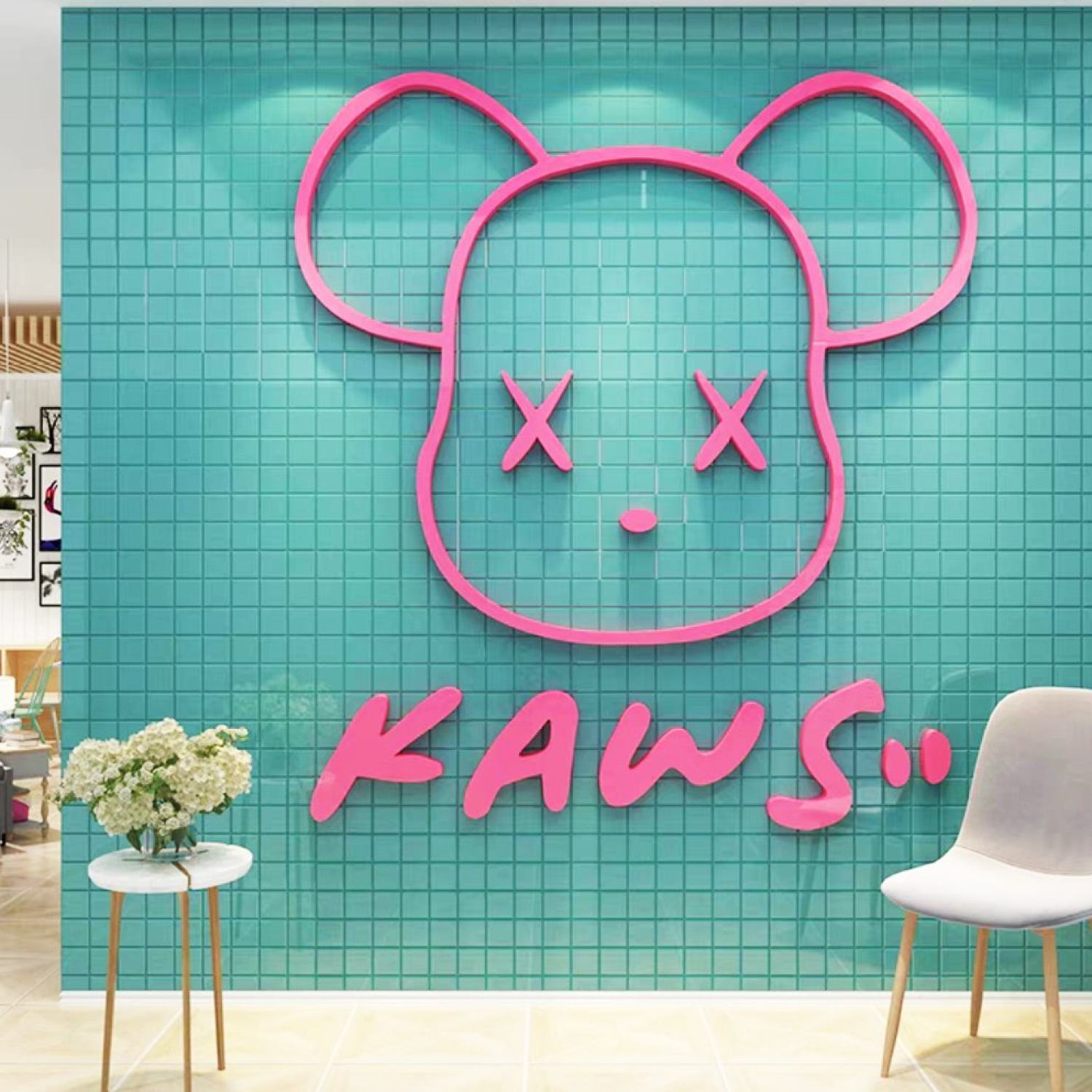 Đầu Gấu KAWS Dán Tường dễ thương