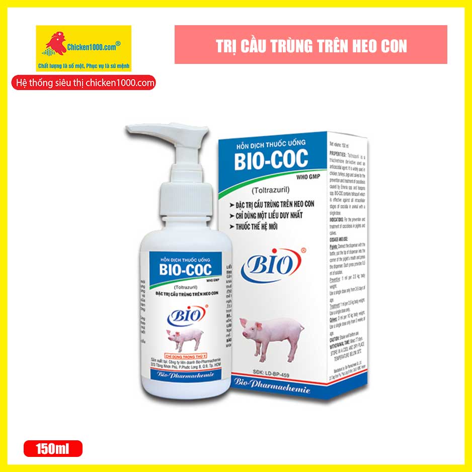 Thuốc Thú Y Bio Coc Đặc Trị Cầu Trùng Heo Con