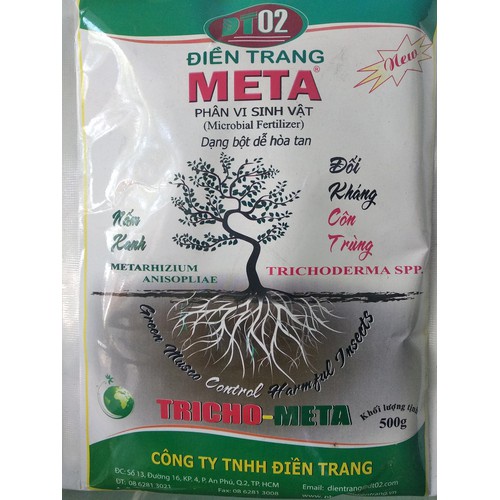 Điền trang meta 500gram nấm trichoderma đối kháng côn trùng bảo vệ rễ cây trồng