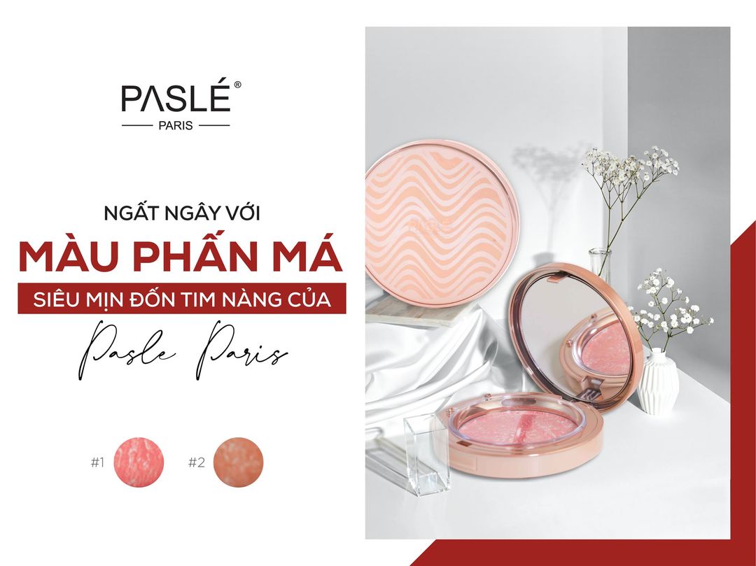 [HCM]PHẤN MÁ SIÊU MỊN - PASLÉ MARBLE BLUSHER xuất xứ Hàn Quốc
