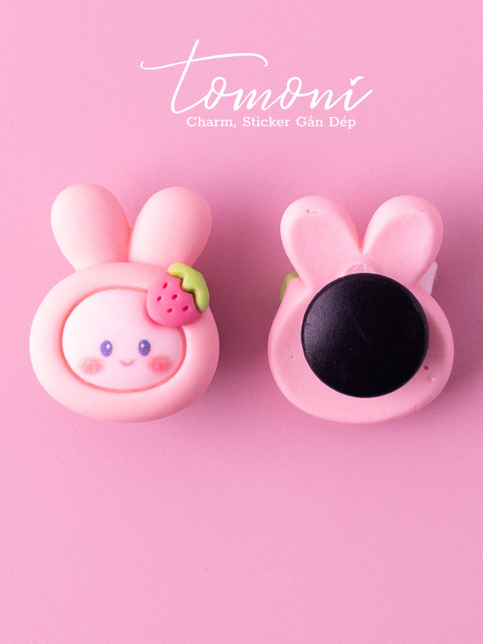 Jibbitz cross, charm, sticker dép hình thỏ con dễ thương hq102