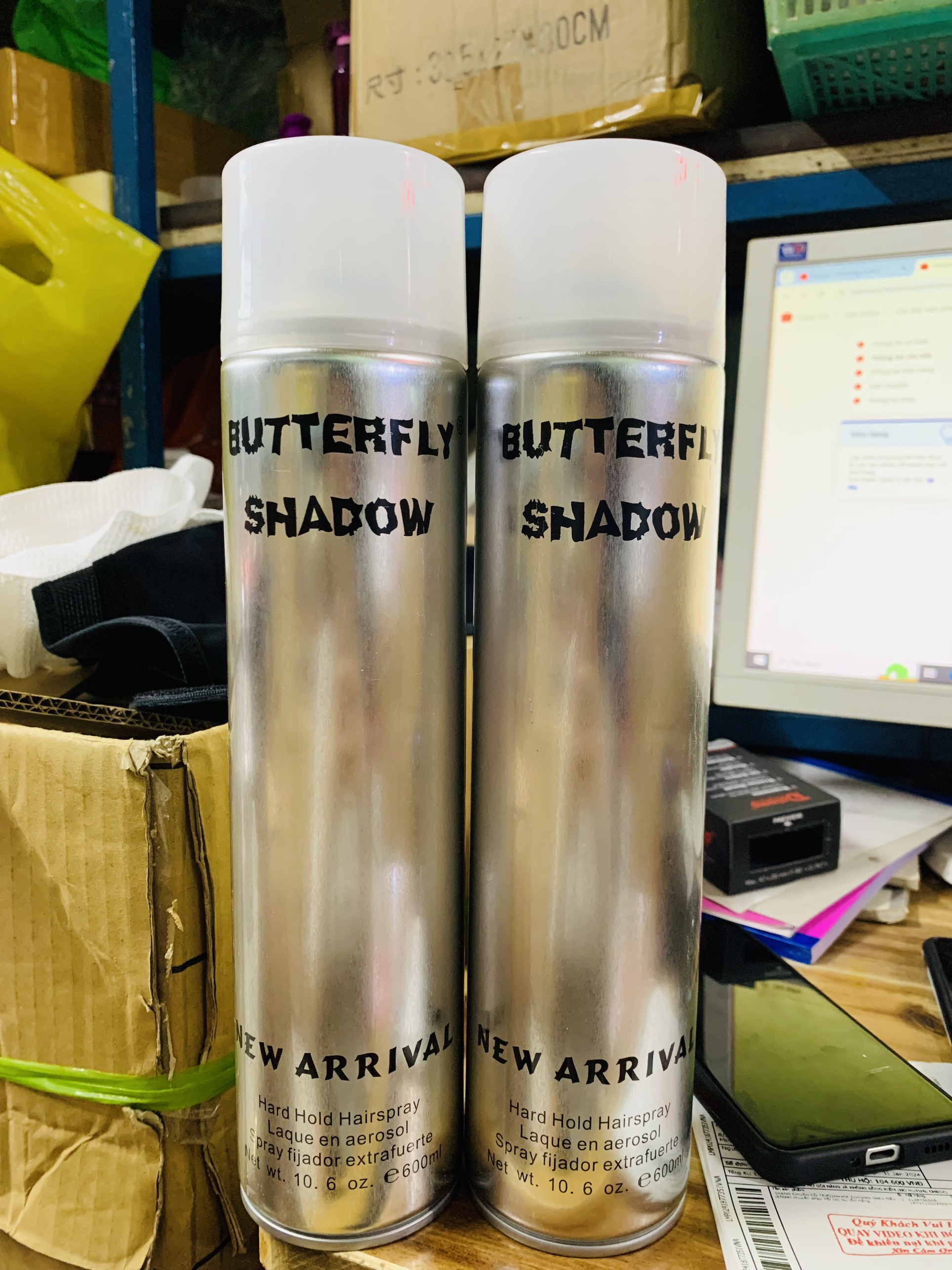 Gôm xịt tóc, tạo kiểu tóc Butterfly Shadow 160ml/600ml