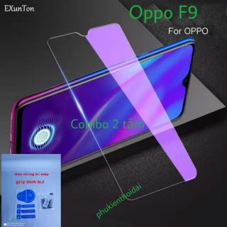 Cường lực Tím chống tia UV hại mắt cho Oppo F9 Full màn hình  tặng keo mép thumbnail