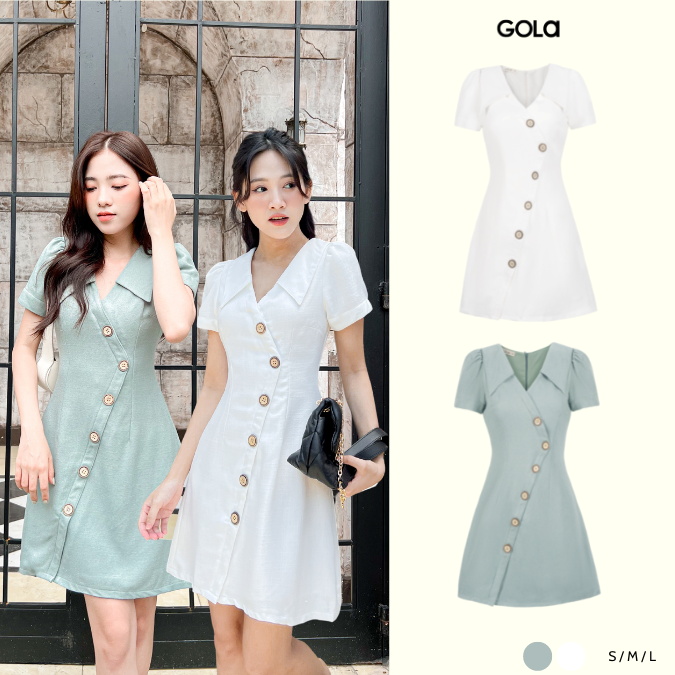 Đầm WENDY - Đầm cổ chữ V đắp chéo