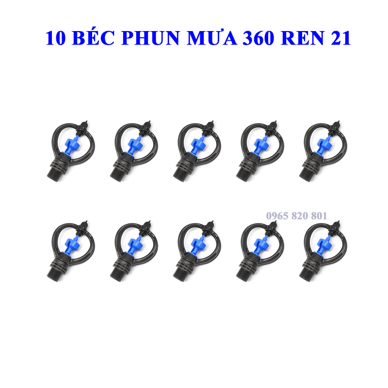 [ 10 chiếc ] Béc tưới cây phun mưa xoay 360 độ