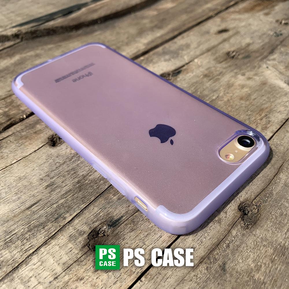 Ốp lưng dẻo tím mờ chống sốc cao cấp dành cho iPhone 7 / iPhone 8 - PS Case phân phối
