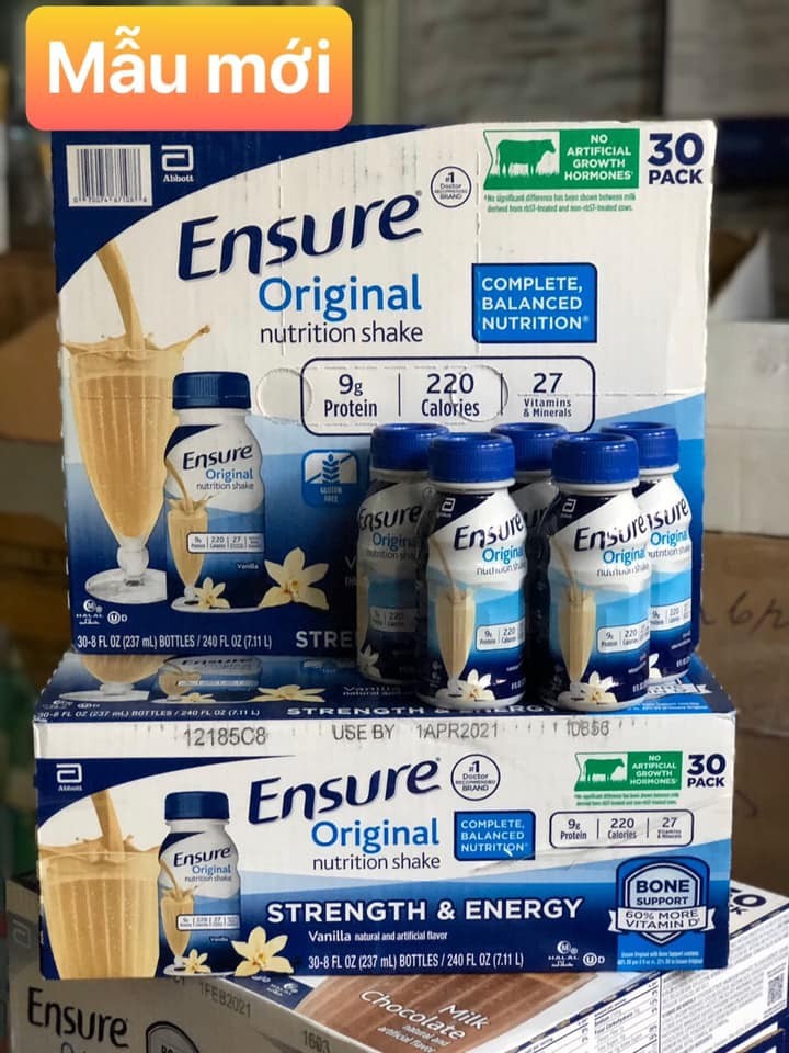 Sữa Ensure thương hiệu Abbott Hoa Kỳ (Abbott Việt Nam phân phối)