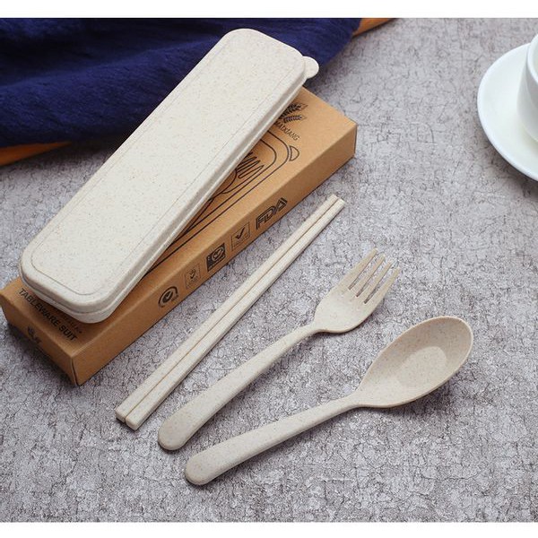 [HCM]Bộ đũa muỗng nĩa lúa mạch