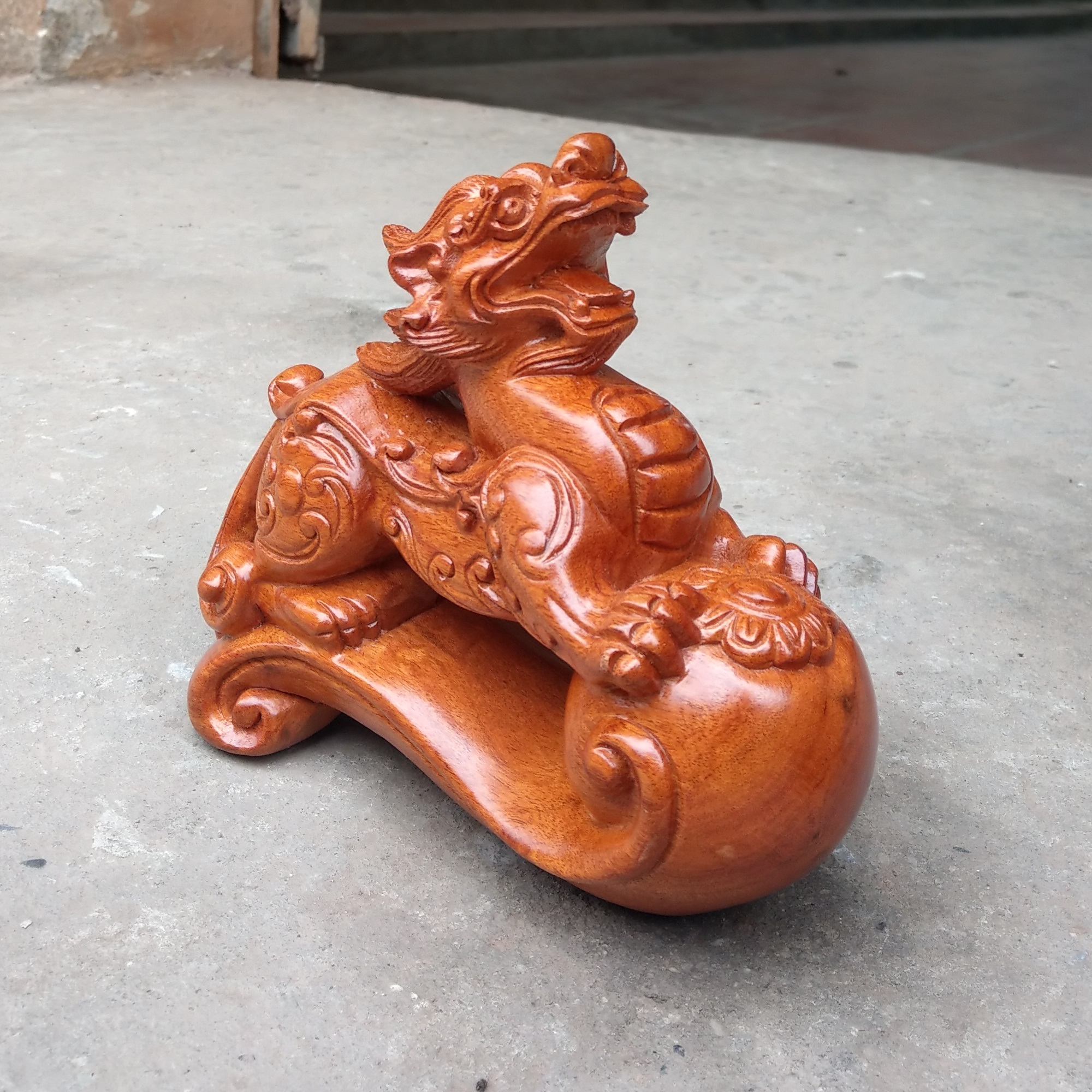 Tỳ hưu gỗ Hương - Tượng Đơn - Size 20cm