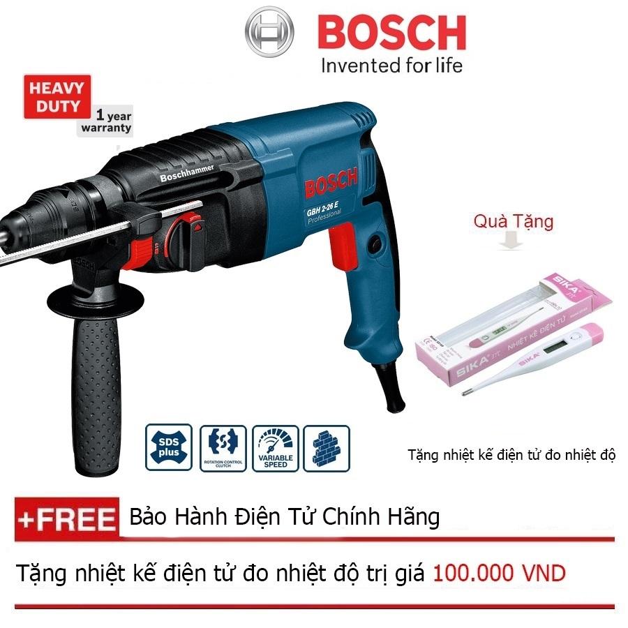 Máy khoan búa Bosch GBH 2-26 E + Quà tặng nhiệt kế điện tử
