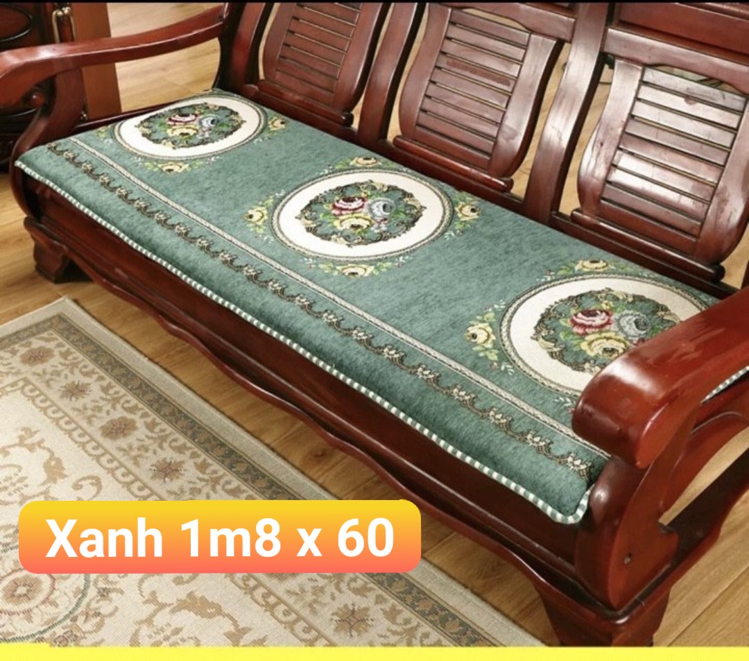 Thảm ghế hoàng gia xanh 1m8 x 60cm