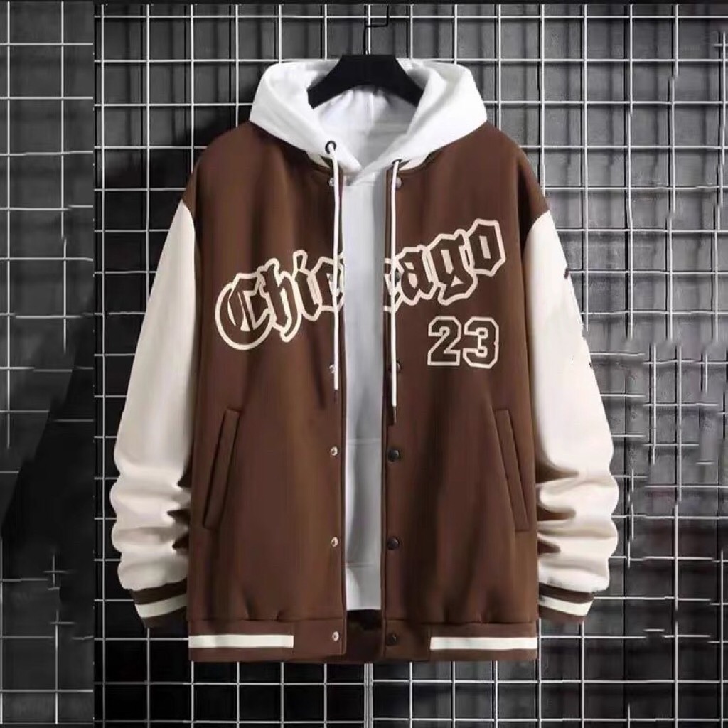 Áo  khoác Bomber nỉ cotton Chicago 23