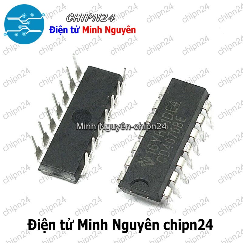 [2 con] (DIP) IC CD4070 DIP-14 (CD4070BE) (IC Cổng EX-OR (4 Cổng EX-OR 2 ngõ vào)) - HH004352