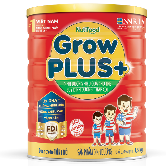 Sữa Nutifood Grow+ đỏ 1.5kg date 9/25