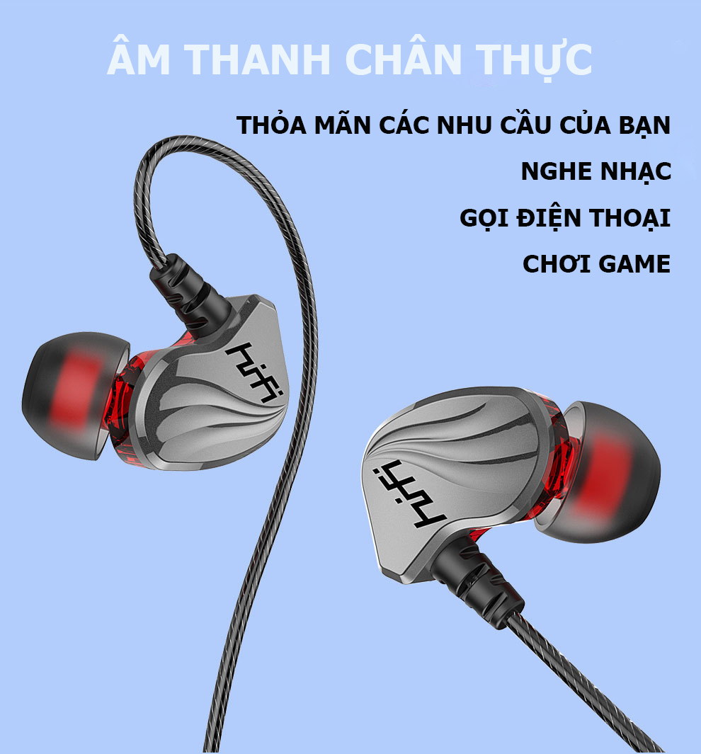 Tai nghe có dây nhét tai gaming chống ồn tốt âm thanh khủng chơi game ngon- S2000