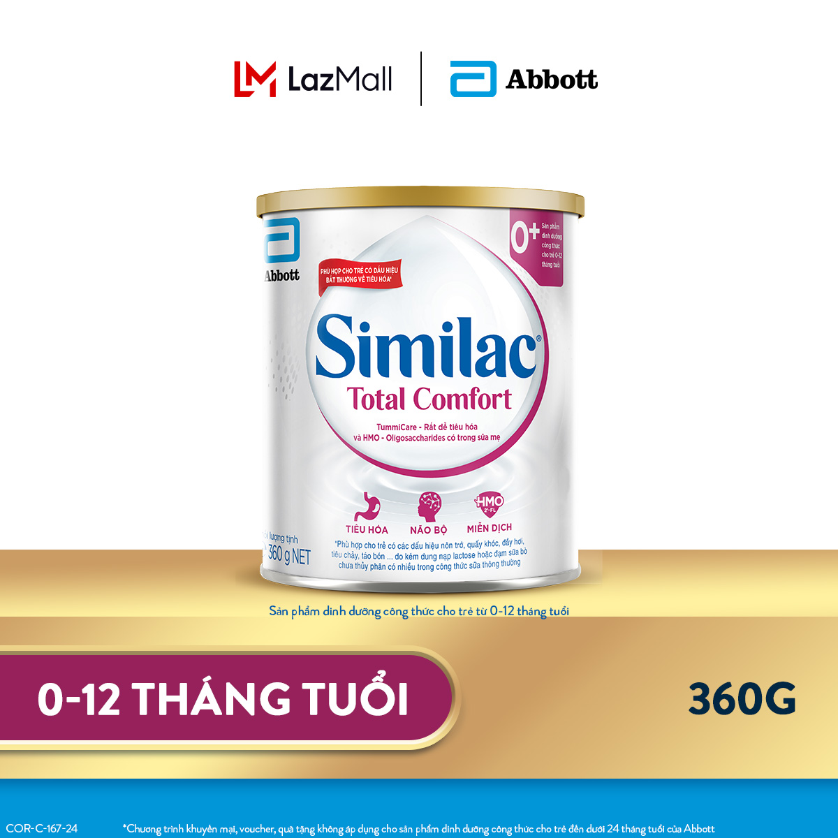 Lon Sữa bột Similac Total Comfort 0+ 360g