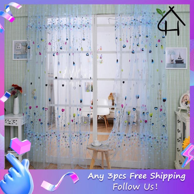 Balloon Tulle Voile Cửa Sổ Rèm Rèm Rèm Sheer