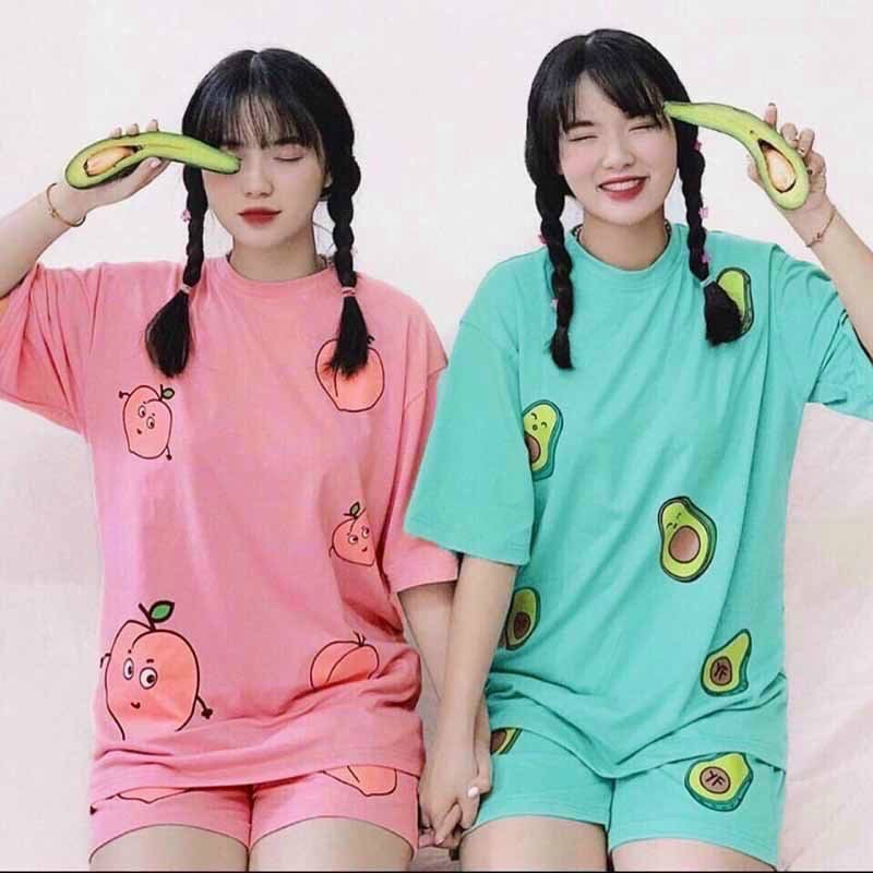 ĐỒ BỘ QUẦN ÁO THUN ĐÙI TRÁI CÂY THỜI TRANG